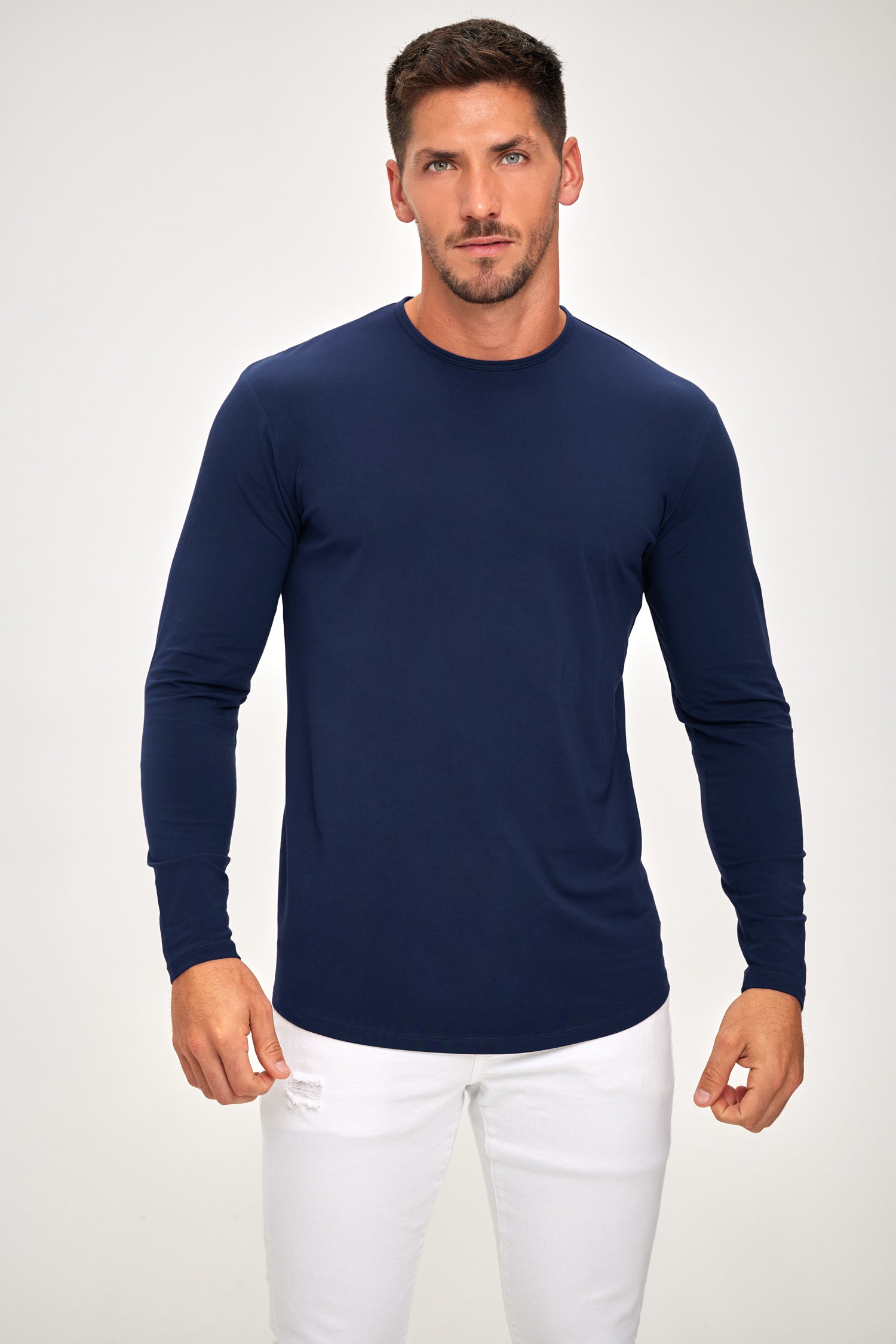 Supima Lux Crew Neck L/S - Royal Blue