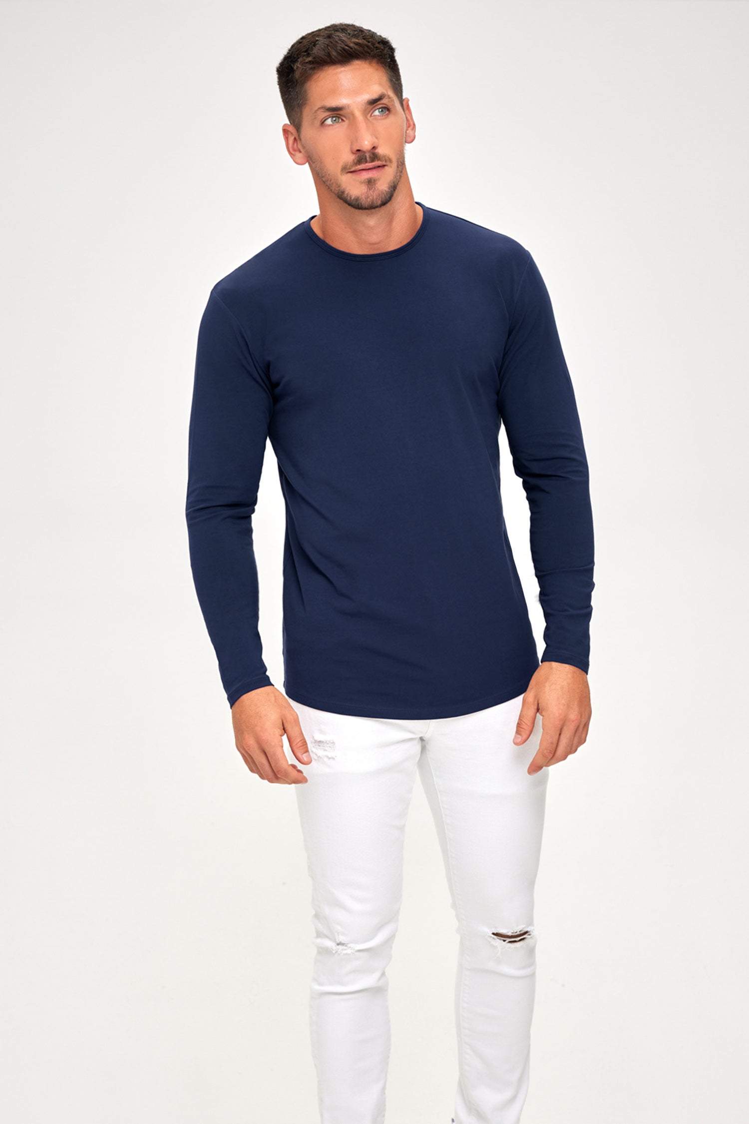 Supima Lux Crew Neck L/S - Royal Blue