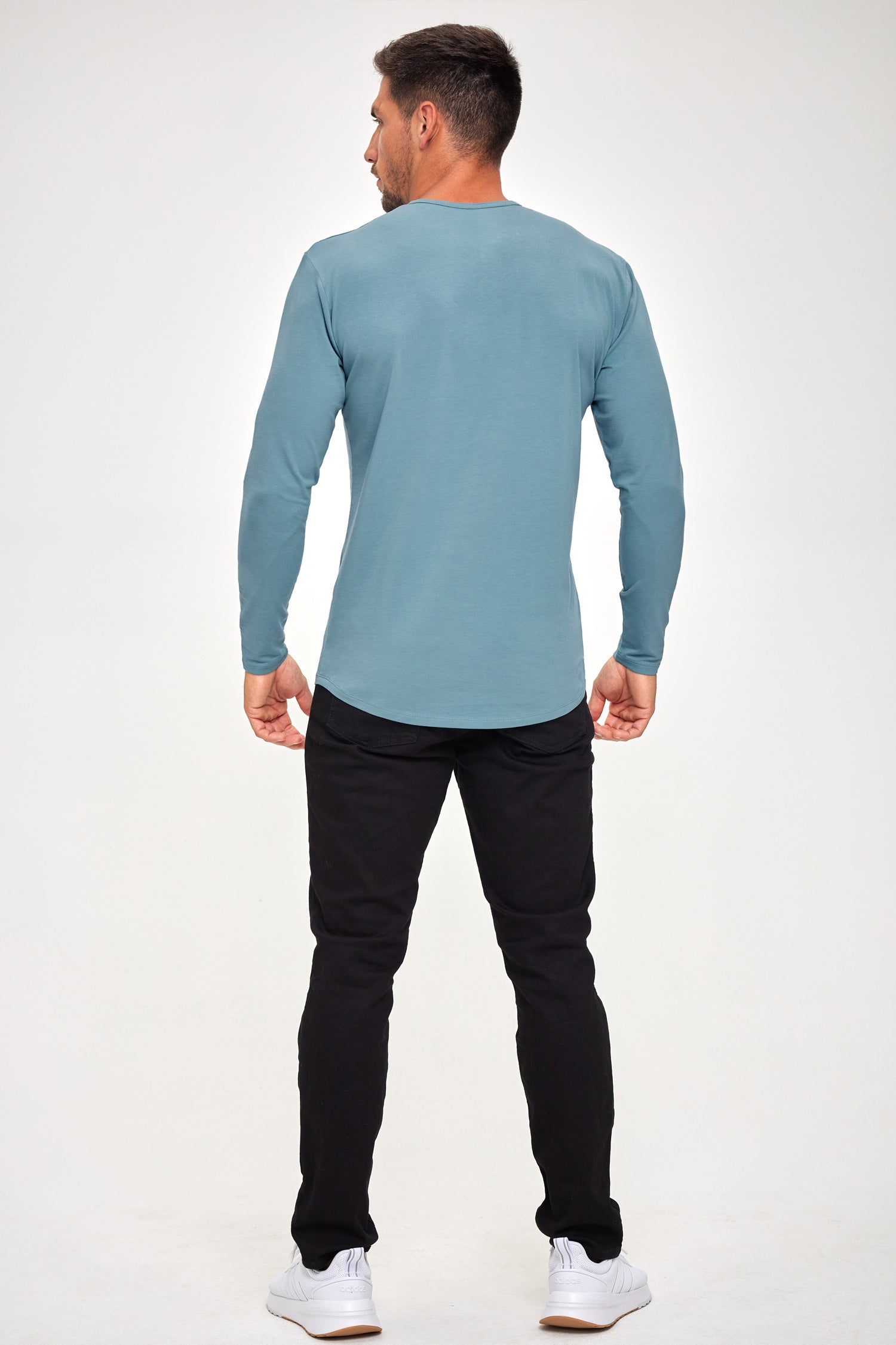 Supima Lux Crew Neck L/S - Adriatic Blue