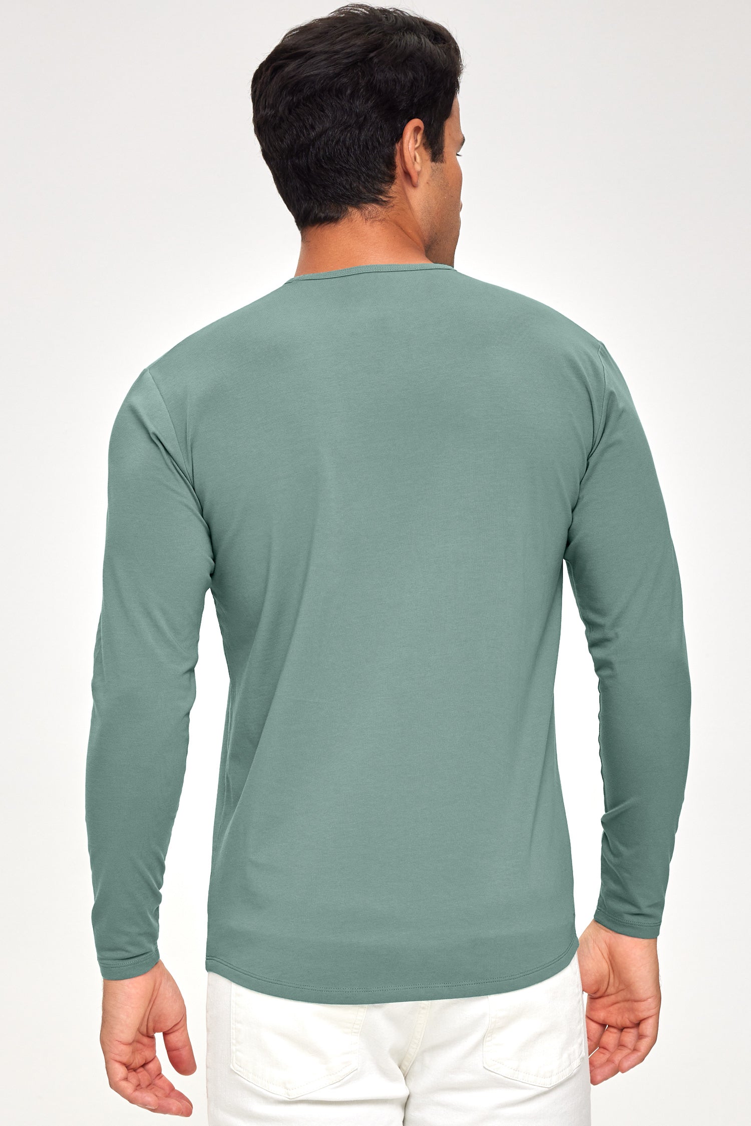 Supima Lux Crew Neck L/S - Jade Mist