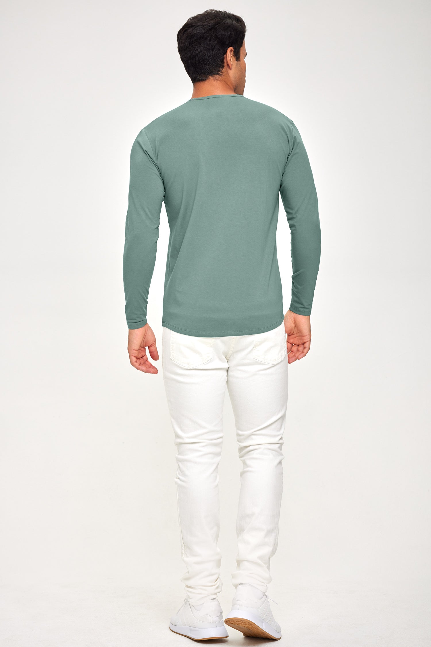 Supima Lux Crew Neck L/S - Jade Mist