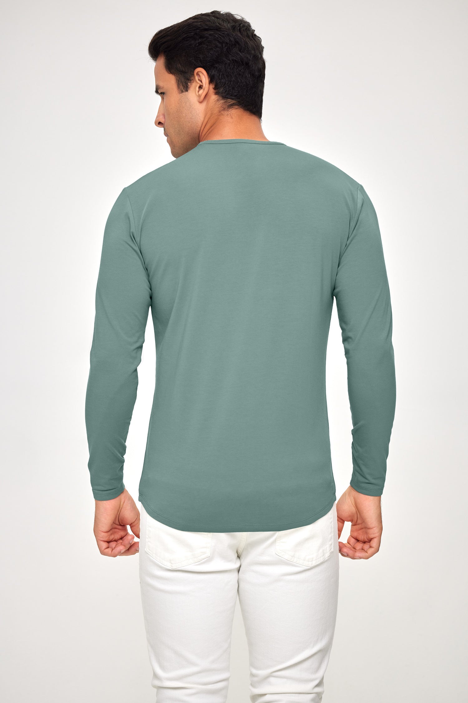 Supima Lux Crew Neck L/S - Jade Mist