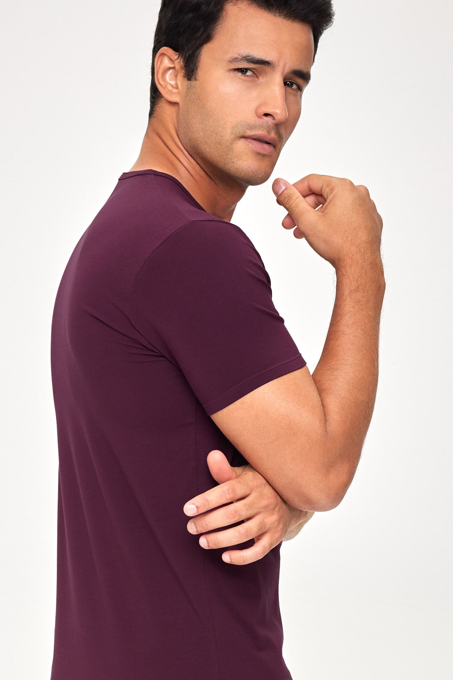 Supima Lux Crew Neck - Merlot