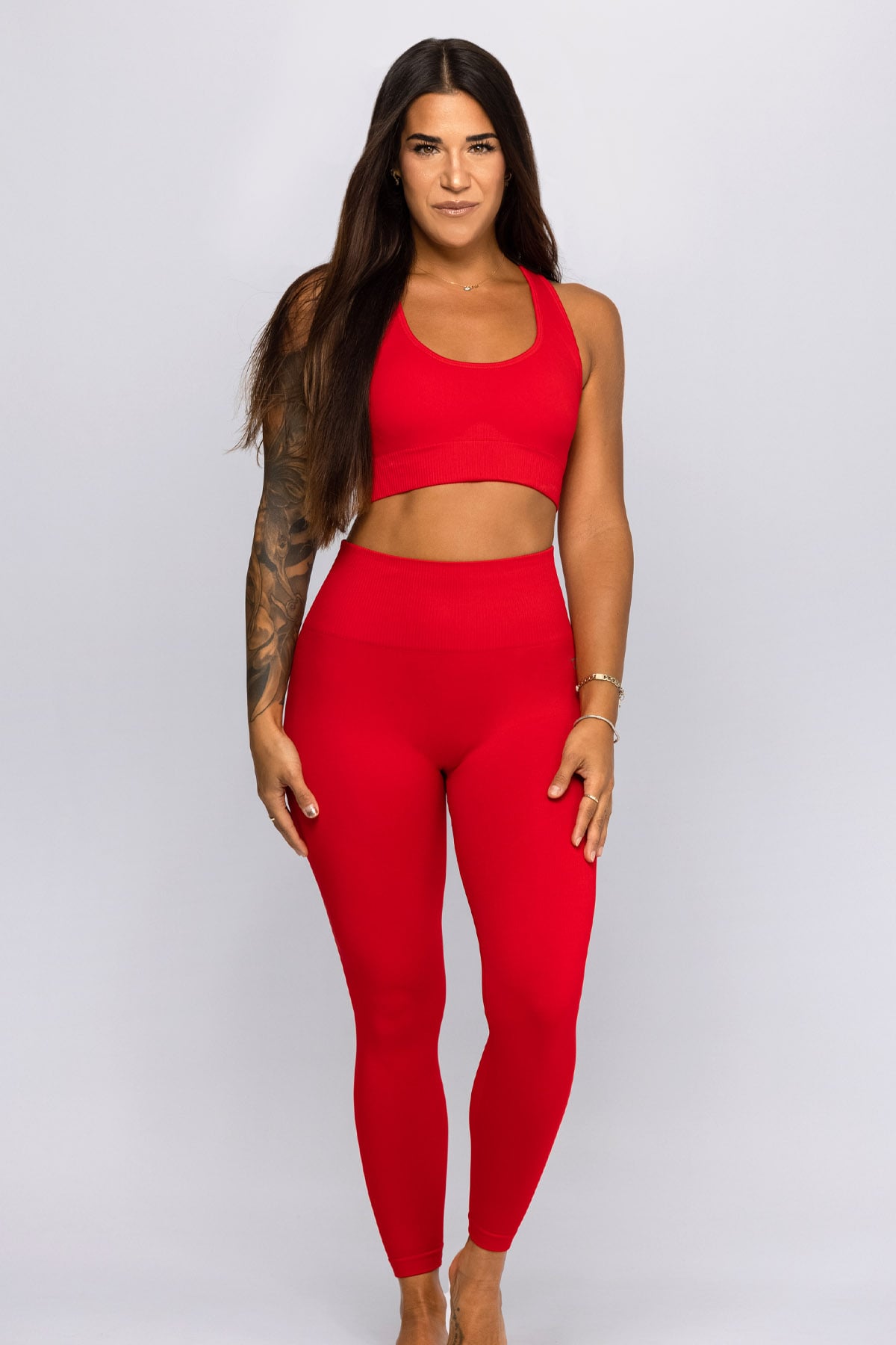 Amara Leggings - Red Roses