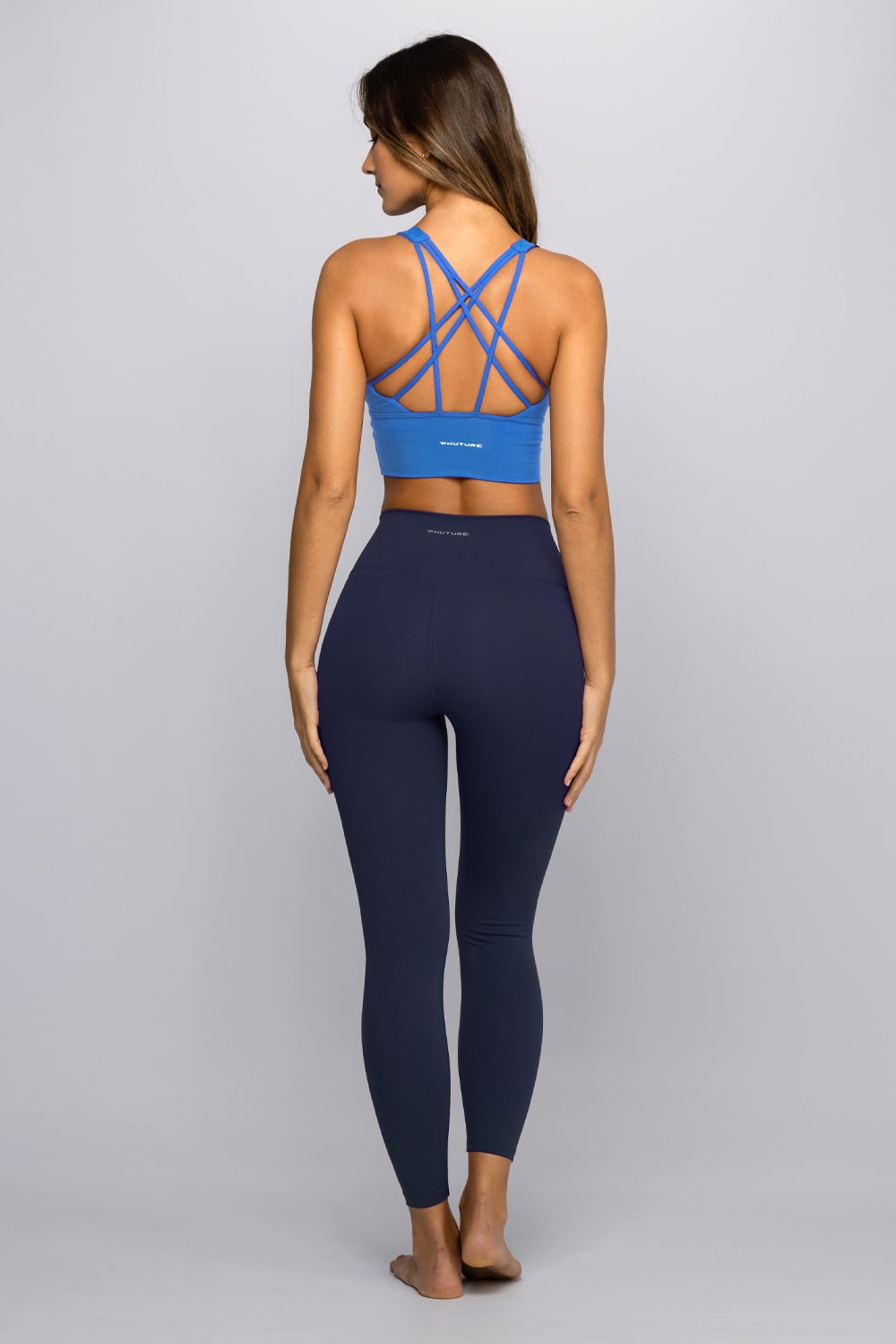 Luxana Strappy Sports Bra - Blue