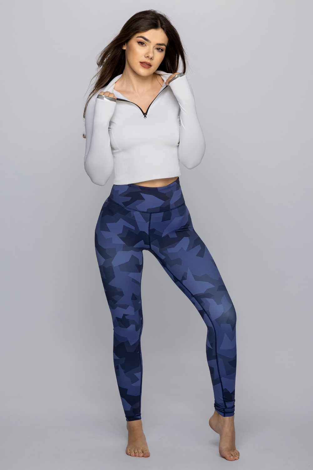 Nebula Blue Modern Camo Leggings