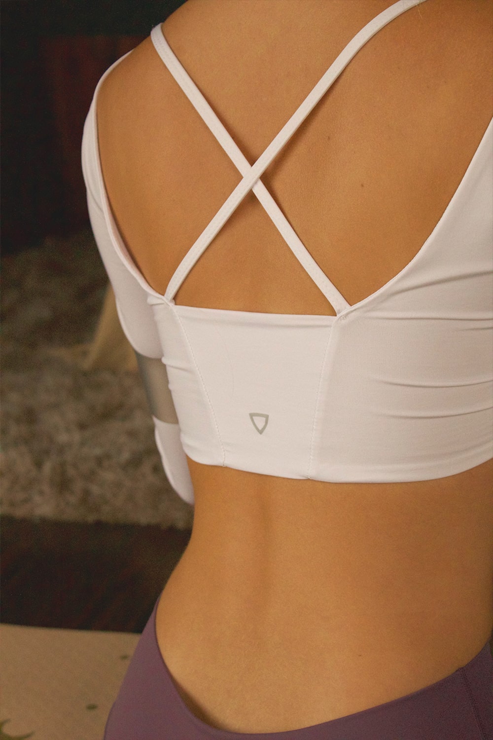 Xarina Long Sleeve Crop Top - White